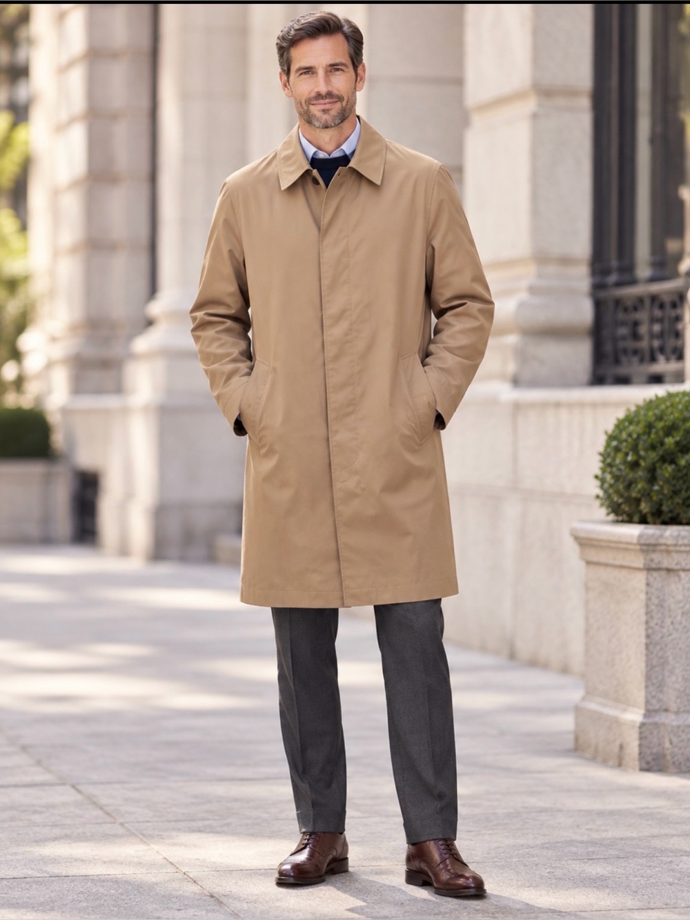 Brooks brothers mens 346 42L khaki coat jacket